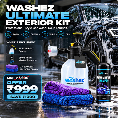 Washez Ultimate Exterior Kit, 2L foam sprayer, shampoo and 2 microfiber towels, Rs 999